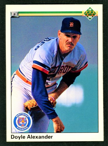 DOYLE ALEXANDER - 1990 UPPER DECK  Baseball  - Card #330 - DETROIT TIGERS