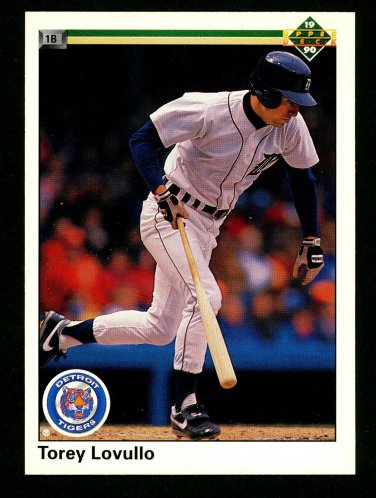 TOREY LOVULLO - 1990 UPPER DECK BASEBALL - CARD #332 - DETROIT TIGERS