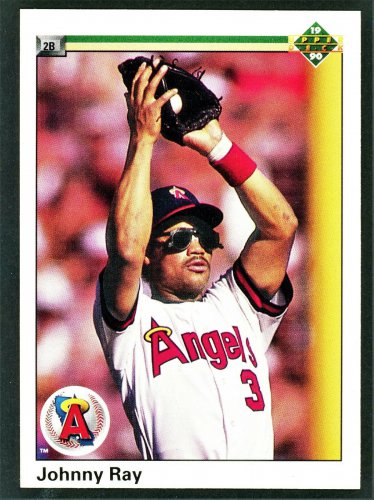 JOHNNY RAY - 1990 UPPER DECK BASEBALL - CARD #509 - CALIFORNIA ANGELS