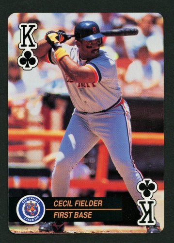 CECIL FIELDER 1992 MAJOR LEAGUE BASEBALL ACES PLAYING CARDS BLACK KING OF CLUBS