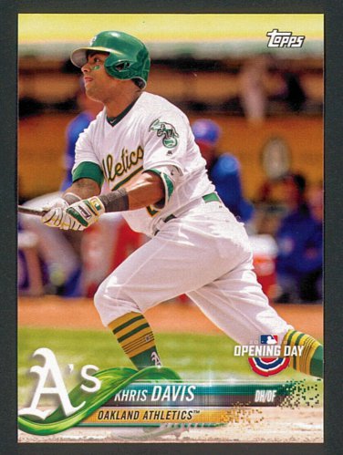 KHRIS DAVIS - 2018 TOPPS OPENING DAY - CARD #76 - OAKLAND ATHLETICS
