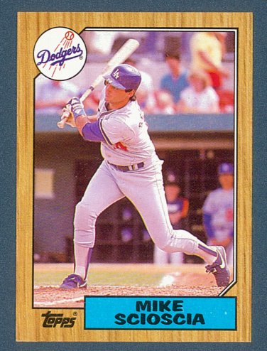 MIKE SCIOSCIA - 1987 TOPPS BASEBALL - CARD #144 - LOS ANGELES DODGERS