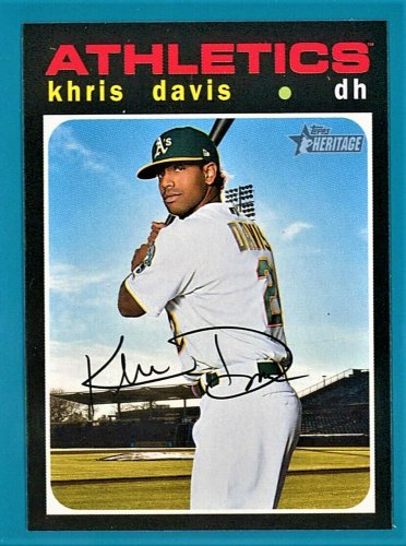 2020 Topps Heritage Baseball - Khris Davis - Card #81 - Oakland Athletics