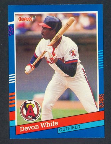 Devon White - 1991 Donruss Baseball - Card #150 - California Angels