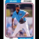 2020 TOPPS ARCHIVES - SANDY ALCANTARA - CARD #179 - MIAMI MARLINS - 1974 STYLE