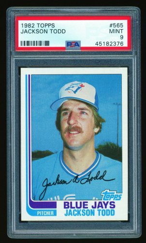 JACKSON TODD - 1982 TOPPS BASEBALL - PSA 9 MINT - #565 - TORONTO BLUE JAYS