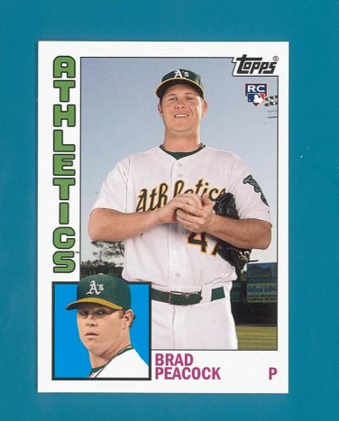 Brad Peacock - 2012 Topps Archives Card #192 Oakland Athletics RC - Rookie Card