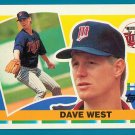 Dave West - 1990 Topps Big Baseball - Card #325 - Minnesota Twins