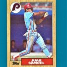 Juan Samuel - 1987 Topps Baseball - Card #255 - Philadelphia Phillies