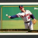 Donnie Hill - 1992 Topps - GOLD FOIL INSERT - Card #731 - California Angels