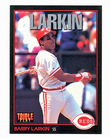 Barry Larkin - 1993 Triple Play - Leaf - #31 - Cincinnati Reds HOF -Hall of Fame