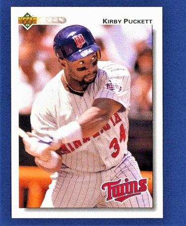 1992 UPPER DECK BASEBALL - KIRBY PUCKETT - CARD #254 - MINNESOTA TWINS - NM/M