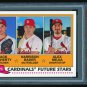 2018 TOPPS ARCHIVES 1981 TOPPS FUTURE STARS TRIOS FLAHERTY/BADER/MEJIA - PSA 9