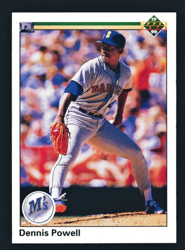 DENNIS POWELL - 1990 UPPER DECK BASEBALL - SEATTLE MARINERS - CARD #229