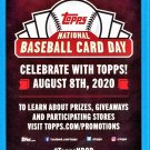 2020 Topps National Baseball Card Day / Home Run Derby Advertisement Insert Card