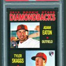 ADAM EATON / TYLER SKAGGS - 2013 TOPPS HERITAGE BLACK - ROOKIE STARS PSA 8 NM/MT