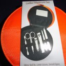 Manicure Gift set, Fingernail kit, Pedicure Set Orange Case Ladies Beauty ~ NEW