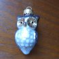 Small Glass Owl Ornament Christmas Decoration