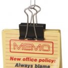Memo New Office Policy: Always Blame the Computer Paper Clip Christmas Tree Ornament