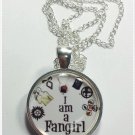 Fan Girl.Supernatural.Walking Dead.TMI.Twilight.Doctor Who.Divergent.Mockingjay.Fandom Necklaces