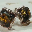 Baltic Amber and 925 Sterling Silver Earrings