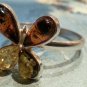 Ring 925 Sterling Silver Genuine Baltic Amber  Size N; O.