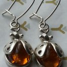 925 Sterling Silver Genuine Baltic Amber earrings