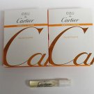 Eau De Cartier Essence D'Orange EDT .05oz Spr Sample x2