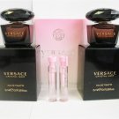 Versace Crystal Noir Mini x 2 .17 oz & Bright Crystal Samples x2 .06oz -4 Total