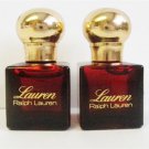 Lauren by Ralph Lauren EDT Miniature 3.5 ml 1/8 oz Vintage Authentic x 2 Bottles
