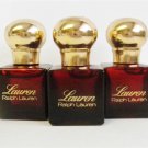 Lauren by Ralph Lauren EDT Miniature 3.5 ml 1/8 oz Vintage Authentic x 3 Bottles