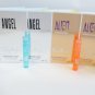 Angel & Alien Thierry Mugler Mixed Womens Vials Sun-Blue-Saphir-EDP .04oz-x8pcs