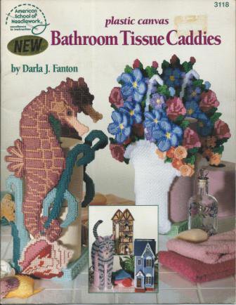 Plastic Canvas Bathroom Tissue Caddies