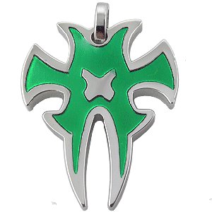 316L Green Stainless Steel Tribal Pattern Pendant