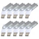 Enfain® 10pcs Cheap Giveaway Bulk 128MB USB 2.0 Flash Memory Thumb Drive(128MB, White)