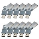 Enfain® 10pcs Swivel Design Waterproof USB Flash Drive 2.0 Memory Stick Pen (256MB, Gray)