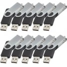 Enfain® 10Pcs Nice Swivel Design New Waterproof USB 2.0 Flash Drive Memory Stick(16GB,Black)