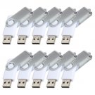 Enfain® 10Pcs Nice Swivel Design New Waterproof USB 2.0 Flash Drive Memory Stick(16GB,White)