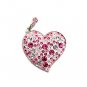 Enfain® Pink Crystal Heart Pendant Style USB 2.0 Flash Drive Memory Stick with Necklace (4GB)