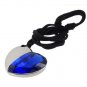 Enfain&Acirc;&reg; Shiny Crystal Heart Shape USB Flash Memory Drive with Necklace (8GB, Blue)
