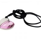 Enfain® Shiny Crystal Heart Shape USB Flash Memory Drive with Necklace (8GB, Pink)