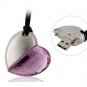 Enfain&Acirc;&reg; Shiny Crystal Heart Shape USB Flash Memory Drive with Necklace (16GB, Pink)