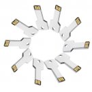 Enfain® 10Pcs 128MB Metal Key USB 2.0 Flash Drive Memory Stick(Sliver)