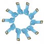 Enfain&Acirc;&reg; 10Pcs Cheap Bulk Metal Key Design 512MB USB 2.0 Flash Drive Memory Stick Pen Drive (Blue)