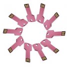 Enfain® 10Pcs Cheap Bulk Metal Key Design 512MB USB 2.0 Flash Drive Memory Stick (Pink)
