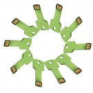 Enfain® 10Pcs 1GB Metal Key USB 2.0 Flash Drive Memory Stick Pen Drive Multi Color Choice (Green)