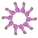 Enfain® 10Pcs 2GB Metal Key USB 2.0 Flash Drive Memory Stick Pen Drive Multi Color Choice (Purple)
