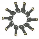Enfain® 10Pcs Metal Key 4GB USB Flash Drive 2.0 Memory Stick Pen Drive Thumb Stick (Black)