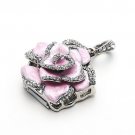 Enfain® Light Pink Crystal Rose Pendant Necklace Style 8GB USB Flash Pen Drive Memory Stick