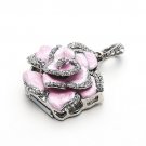 Enfain® Light Pink Crystal Rose Pendant Necklace Style 16GB USB Flash Pen Drive Memory Stick